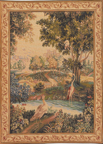 Arazzo Vegetazione con Uccelli