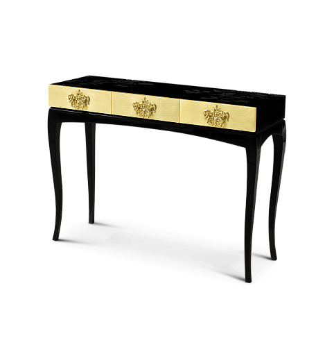 Consolle di Lusso Dorata Trinity