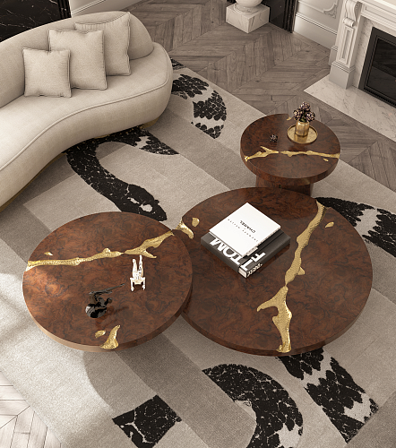 Set Tavolini Centrali Luxe Dominion (3 Pezzi)