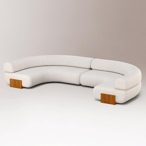 Divano modulare in legno Carmel
