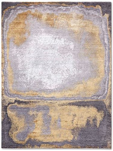 Tappeto Tessuto Oro/Grigio
