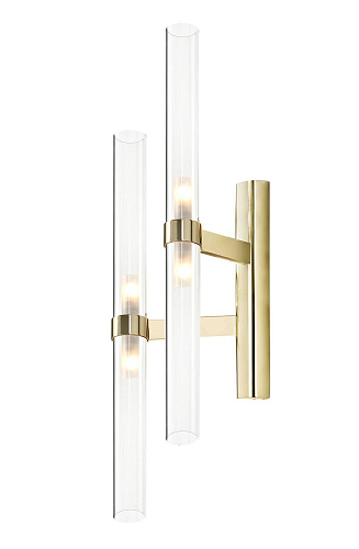 Applique Cilindrica in Vetro Pyrex Oro
