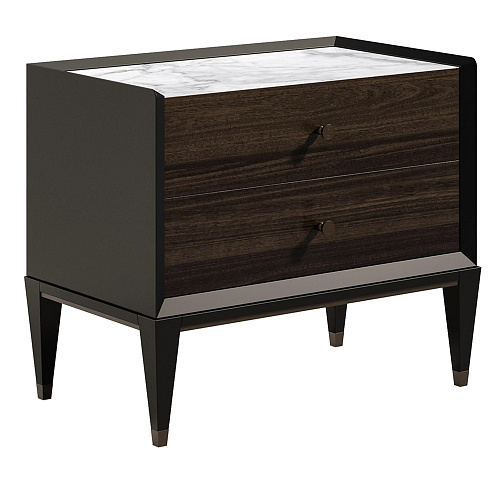 Comodino in Marmo e Legno