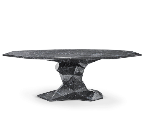 Tavolo da Pranzo Luxe Effetto Marmo Bonsai