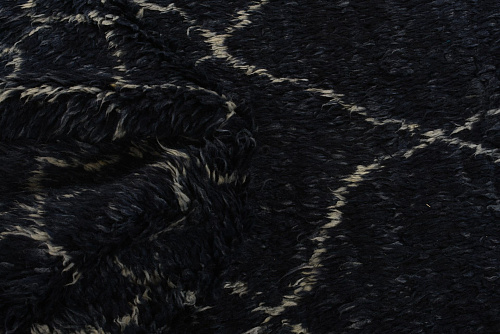 Tappeto Berber Nero & Bianco Pelo Alto