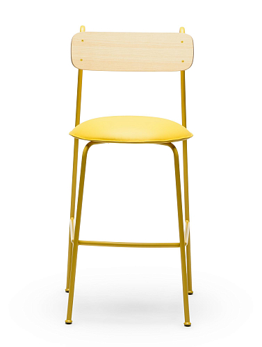 Sgabello da Bar Lena SG-75 Giallo in Frassino