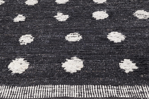 Tappeto Dots Nero Bianco