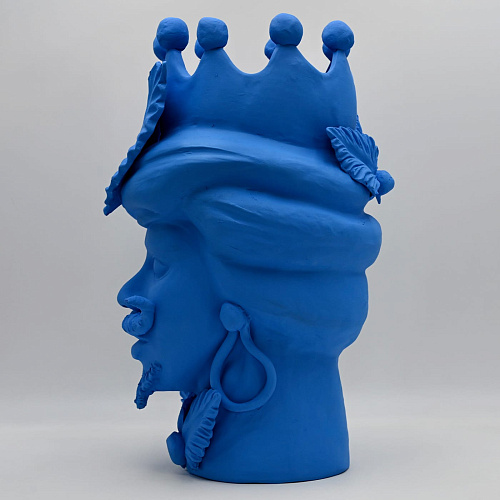 Testa di Moro Blu Scultura