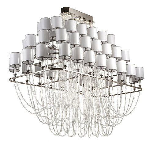 Lampadario Rettangolare con Cristalli Asfour