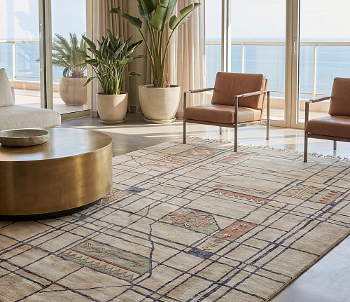 Tappeto Linen Grid Warm