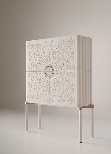 Bar cabinet bianco contemporaneo Alexandra