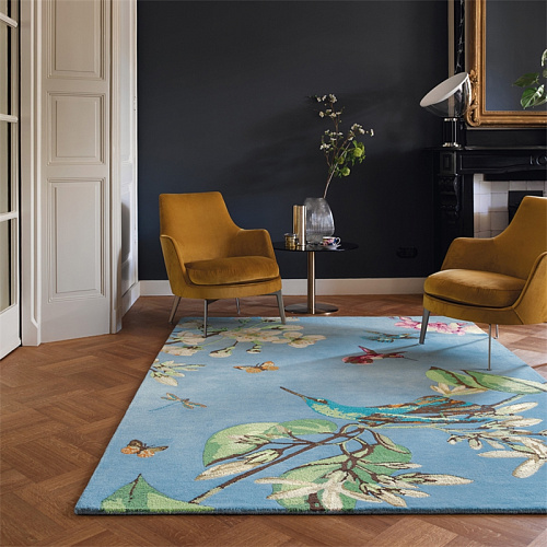 Tappeto Colibrì Blu 37808