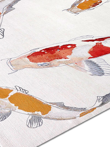 Tappeto Lusso Fish Originale/Bianco