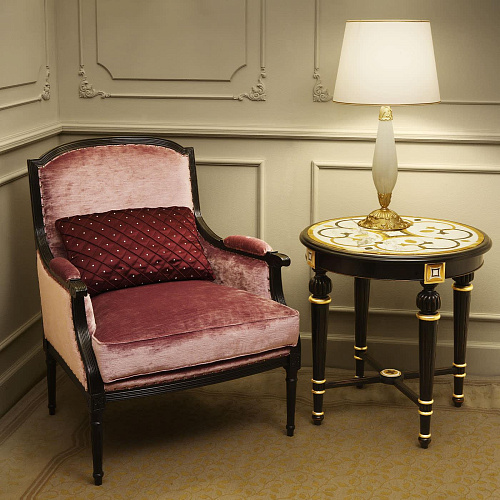 Poltrona Classica in Velluto Bordeaux