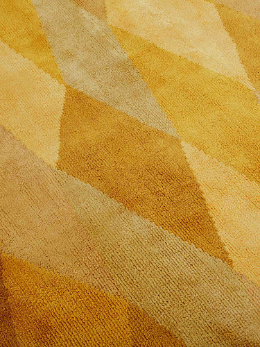 Tappeto Losanghe Ubriache Oro