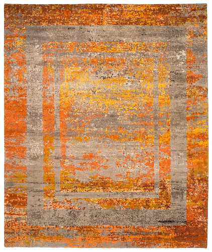 Tappeto Artwork 27 Triplo Bordo Reverse Arancione