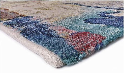 Tappeto Patchwork Multicolore Fatto a Macchina