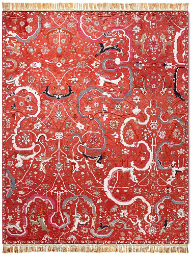 Tappeto Lusso Tabriz Rosso
