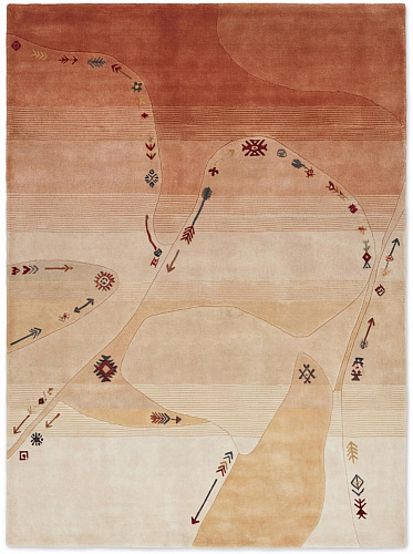 Tappeto Abstract Path Terracotta
