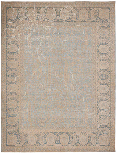 Tappeto Tabriz Wooster Sekizgen 2 Azzurro Argento