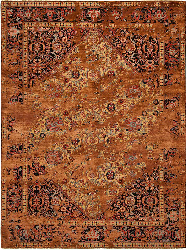 Tappeto Serapi Queensbury Double Sky Giallo A 041 Seta