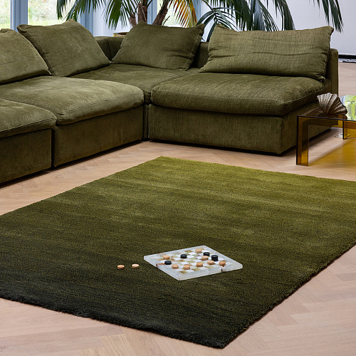 Tappeto Shade Low Verde Oliva/Foresta Profonda
