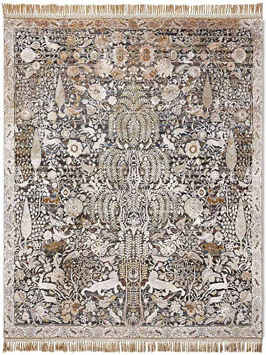 Tappeto Lusso Oro/Grigio