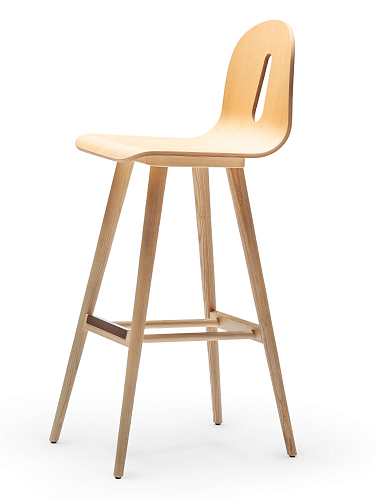 Sgabello da Bar Gotham Woody SG-80 in Frassino Naturale