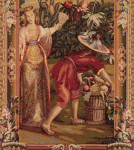Arazzo Il Raccolto di Ananas - Porta Sinistra