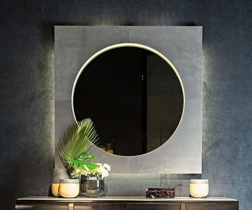 Specchio in Pelle Black & More con Retroilluminazione