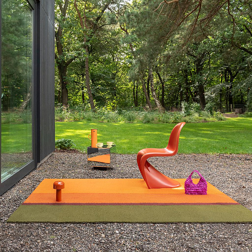 Tappeto Habitat Festival Stripe Arancione Per Esterni