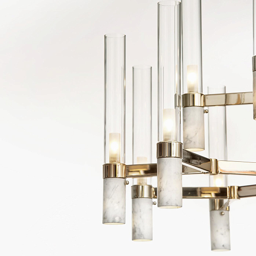 Lampadario in Marmo di Carrara e Vetro