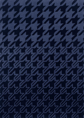 Tappeto Houndstooth Blu Scuro