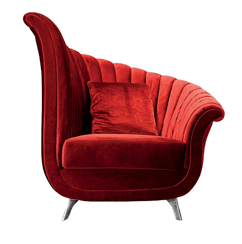 Poltrona in Velluto Rosso