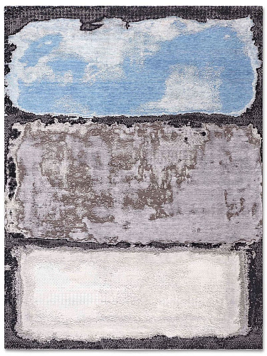Tappeto Tessuto Azzurro/Argento