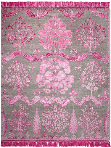 Tappeto Lusso Mughal Rosa