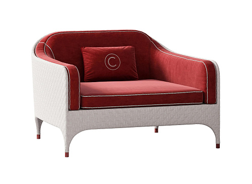 Poltrona Da Esterno Ampia Con Cuscini