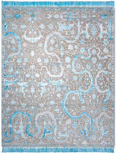 Tappeto Lusso Tabriz Blu