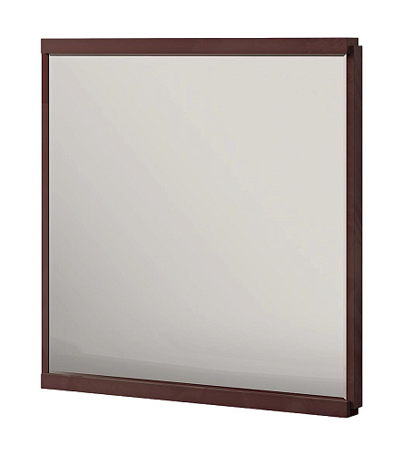 Specchio da Parete Quadrato con Cornice in Legno