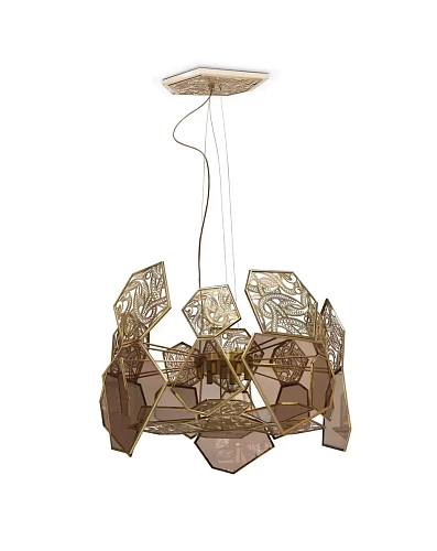 Lampadario Vetro Bronzo Hypnotique