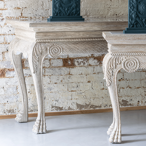 Mini console York Venetian White Oak