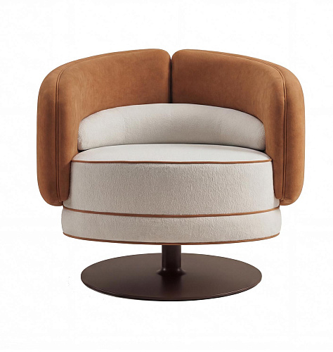 Poltrona Girevole Bicolore Bon Ton