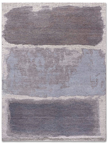 Tappeto Tessuto Grigio/Blu Chiaro