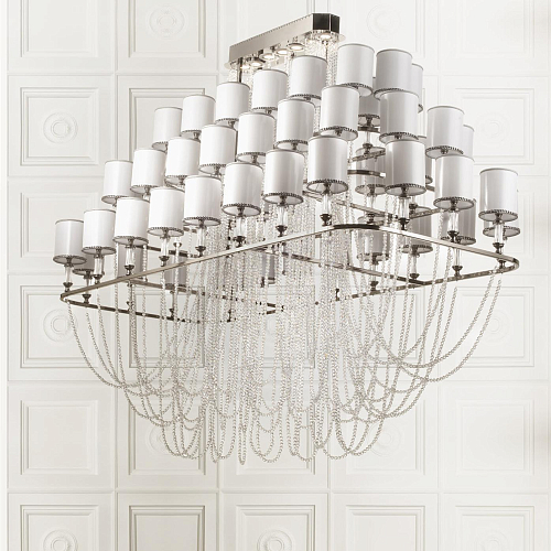 Lampadario Rettangolare con Cristalli Asfour