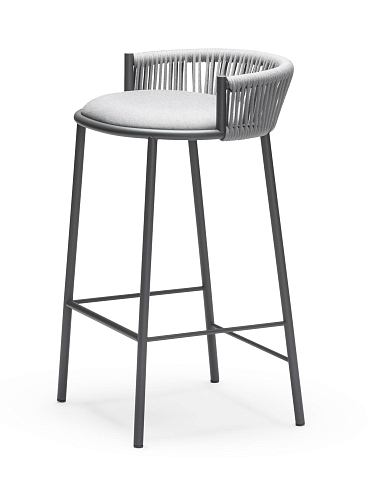 Sgabello da Bar da Esterno Millie SG-65 Grigio