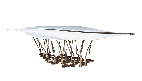 Tavolo da Pranzo Leaf con Piano in Marmo