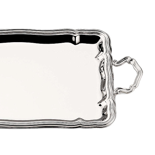 Vassoio ‘700 In Argento Con Manici