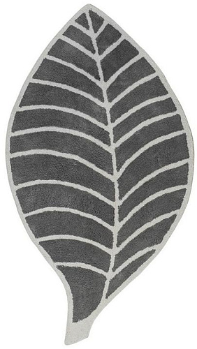 Tappeto Foglie Grigio/Avorio