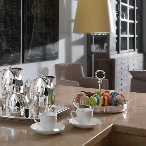 Vassoio Per 16 Macarons In Argento