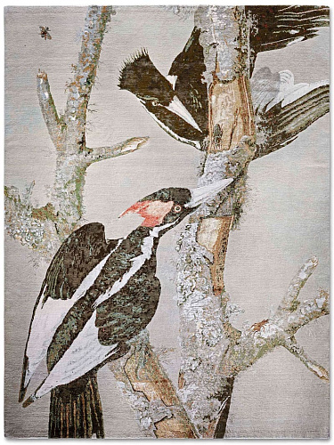 Tappeto Tessuto Due Uccelli